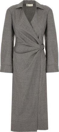 Tory Burch Wrap Kleedjes - Dames - Wikkelkleedje - Grijs - XS - Kleedjes