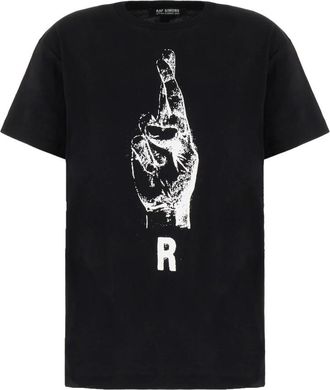 Raf Simons Tour T-Shirt - Dames - T-shirts - Zwart - S - Katoen - Tops