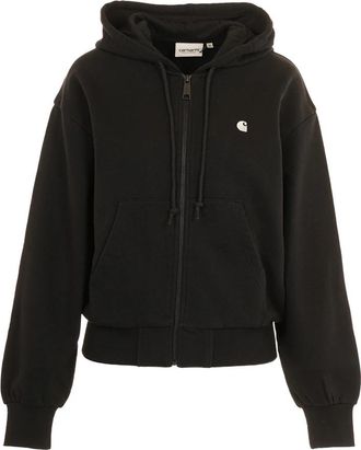 Carhartt Work in Progress Hooded Casey Jacket - Dames - Vesten met rits - Zwart - XS - Katoen - Hoodies & sweatvesten