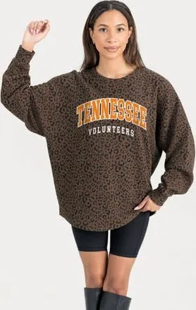 Gameday Couture Womens Gameday Couture Brown Tennessee Volunteers Leopard Oversized Sweatshirt at Nordstrom, Size Medium
