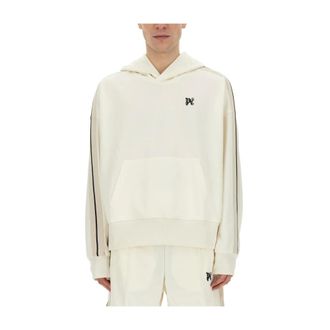 Palm Angels Dames, Sweatshirts & Hoodies, Wit, Maat: XL Poliester