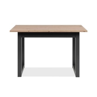 Calicosy Extensible Oak & Anthracite Dining Table L120/160 Cm - DENVER in Light Brown