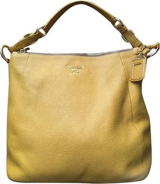 Prada Yellow Shoulder Bag Size L