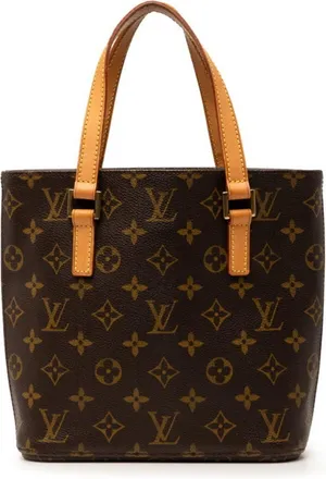 Louis Vuitton Brown Pvc Leather Handbag Tote Bag (Pre-Owned)