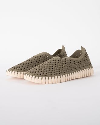 Ilse Jacobsen Womens Tulip Shoes in Sage Green Nylon - Size UK 6