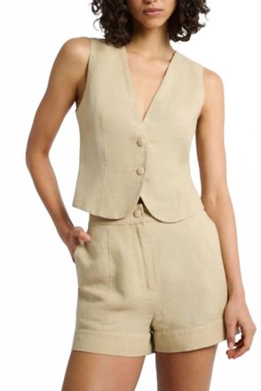 Onia Relaxed Vest In Jute