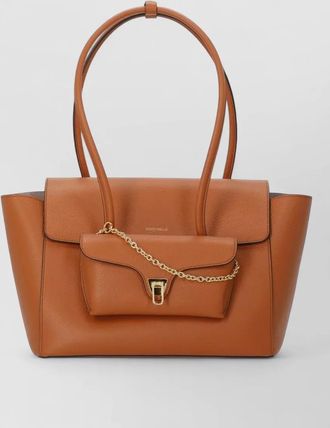 Coccinelle structured leather tote shoulder bag