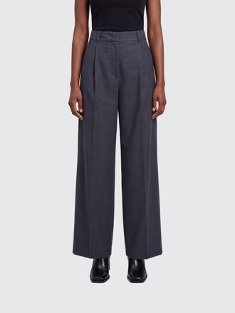 Dunst Pantaloni wide leg a vita alta in cr&ecirc;pe con pince