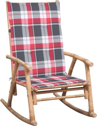 vidaXL Silla Mecedora Con Coj&iacute;n Bamb&uacute; Vidaxl