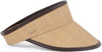 Eugenia Kim Micky Raffia Visor in Ivory at Nordstrom