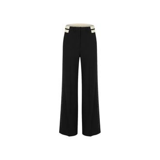 Jean Paul Gaultier Dames, Broeken, Zwart, Maat: XS Wol