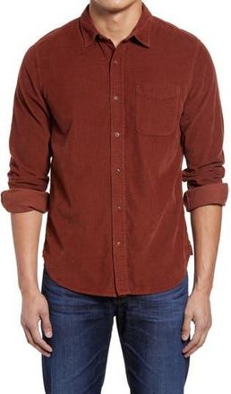 AG - Adriano Goldschmied Colton Corduroy Button-Up Shirt in Fired Copper at Nordstrom Rack, Size X-Small