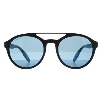 Serengeti Eyewear Rond Heren Satijn Donkergrijs Gepolariseerd 55nm Blauw Fotochromisch Leandro