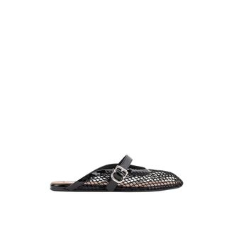 Alaia Schoenen, Dames, Zwart, 38 EU, Leer, Mules van visnet