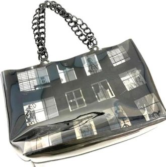Chanel Pre-owned Tote Bags, female, Black, Size: ONE SIZE Pre-owned Plastic Tote Bag