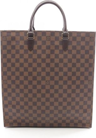 Louis Vuitton Brown Coated Canvas Pvc Damier Canvas Leather Tote Bag (Pre-Owned)