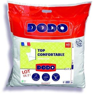 Dodo Dodo - Juego De 2 Almohadas - C&oacute;modas - 60 X 60 Cm - 100% Poli&eacute;ster Voluptair - Blanco