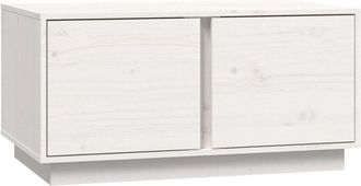 vidaXL Mesa De Centro Madera Maciza De Pino Blanco 80x50x40 Cm Vidaxl