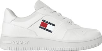 Tommy Jeans Retro BA Sneakers Wit Leer - Dames - Sneakers - Wit - 38 EU - Leer - Schoenen