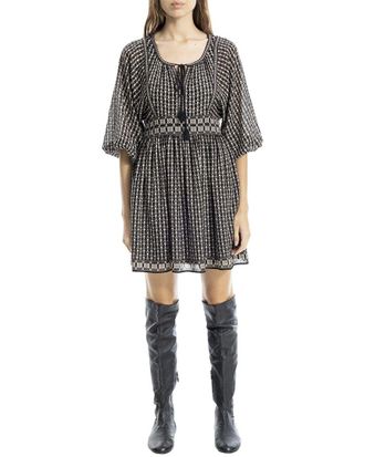 Max Studio Puff Sleeve Mini Dress