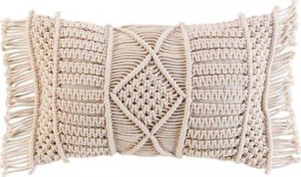 HOME MAISON Douceur-dinterieur Coj&iacute;n Desfundable Macram&eacute; &Eacute;cru 30x50 Cm