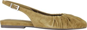 Ash Green Bibi Strapped Suede Flats