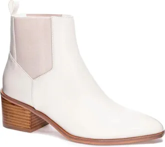 Chinese Laundry Womens Chinese Laundry Filip Boots White Leather Pull On Booties ZAP1893