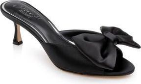 Badgley Mischka Kora Slide Sandal in Blacksatin at Nordstrom Rack, Size 7.5