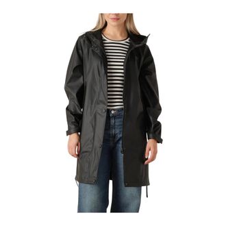 KRAKATAU Jassen, Dames, Zwart, S, Zwarte Parka Jas voor Vrouwen
