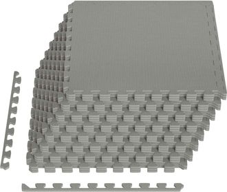 vidaXL Alfombrillas De Piso 24 Uds. Gris 8,64 M&sup2; Espuma Eva Vidaxl