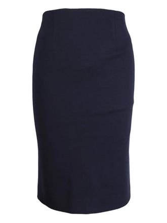 Moschino pencil skirt - women - Wool - 38 - Blue