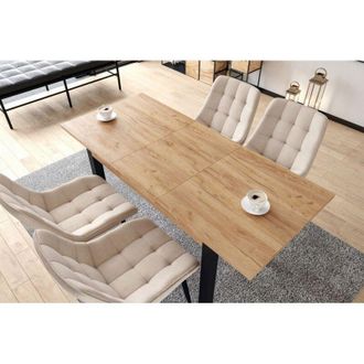 OEM Mesa St22-fx, Roble Dorado Artesanal /patas Negras/ 120(160)x67