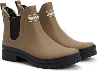 Barbour Mallow Wellington Chelsea Boot in Military Brown/Black at Nordstrom, Size 5