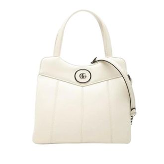 Gucci Pre-owned Leather gucci-bags - Dames - Pre-owned - Beige - Maat: ONE Size Leer
