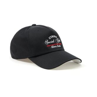 Iceberg Cotton Gabardine Baseball Cap - Heren - Petten - Zwart - ONE Size - Katoen - Accessoires