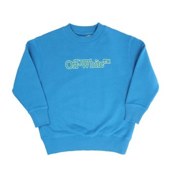 Off-white Boys Boys Off White Juniors Big Bookish Crewneck Sweatshirt in Blue green Cotton - Size 10Y