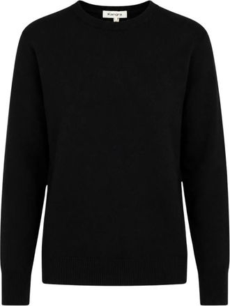 KANGRA Trui met ronde hals van kasjmiermix - Dames - Ronde hals truien - Zwart - 2XL - Kasjmier - Truien & Vesten