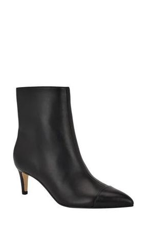 Calvin Klein Gentley Pointed Cap Toe Bootie in Black at Nordstrom Rack, Size 5.5