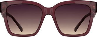 Kendra Scott Dira 56mm Rectangular Sunglasses in Cyclamen at Nordstrom
