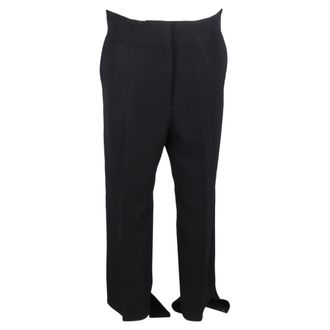 Celine Celine Asymmetrische Broek in Zwarte Wol