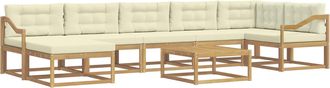 vidaXL Conjunto De Sof&aacute;s De Exterior 8 Uds. Blanco Y Crema Vidaxl