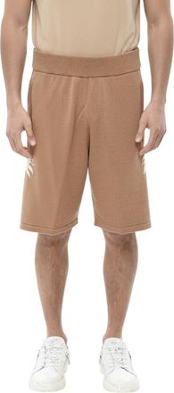 Palm Angels Beige Knitted Shorts