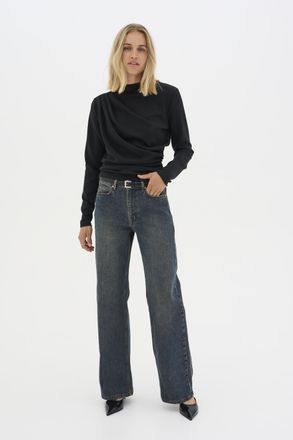 MY ESSENTIAL WARDROBE Blouse met lange mouwen HelleMW Casual fit black