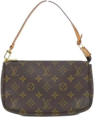 Louis Vuitton Pre-owned Shoulder Bags, female, Brown, Size: ONE SIZE Pre-owned Monogram Pouch