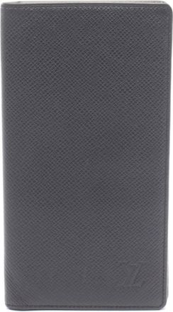 Louis Vuitton Black Taiga Leather Leather Long Wallet (Bi-Fold) (Pre-Owned)