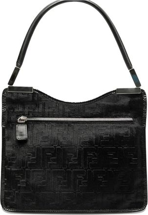 Fendi 2005 Zucca Pony Hair shoulder bag - Nero