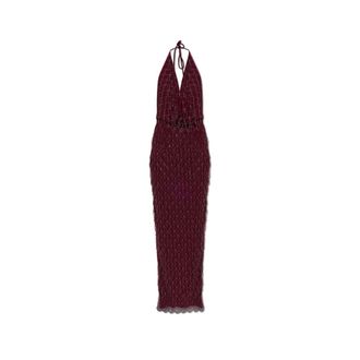 Rotate Rotate Birger Christensen, Kleedjes, Dames, Rood, S, Satijn, Backless Dress