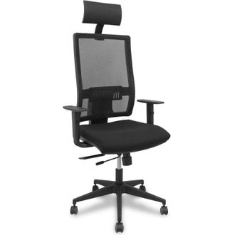 Piqueras y Crespo Silla Horna Traslack Bali Negro Brazos 1d Con Cabecero Fijo