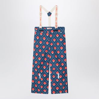 Tiny Cottons Pantaloni da sci blu/rossi con stampa a funghi