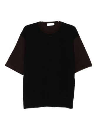 Lanvin Contrasting Panel Cotton T-Shirt